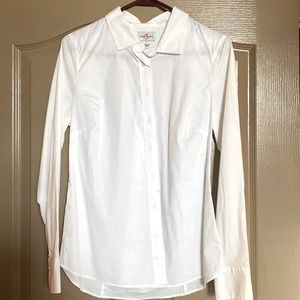 JCrew white button down top size S